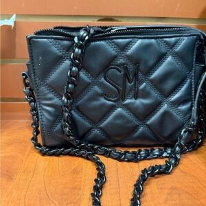 Steve Madden Black Quilted Crossbody Bag